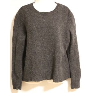 Pendleton Women's  XL Charcoal Gray 100% Shetland Wool Crewneck Sweater Heritage